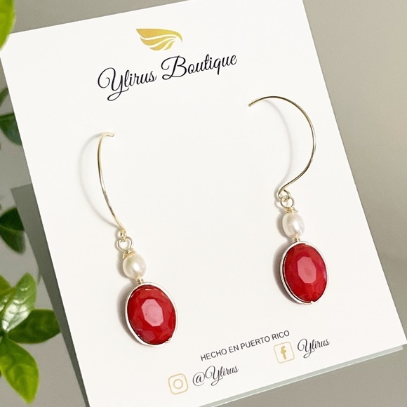 🎁Handmade ♥️wrapping cristals earrings - Picture 5 of 5